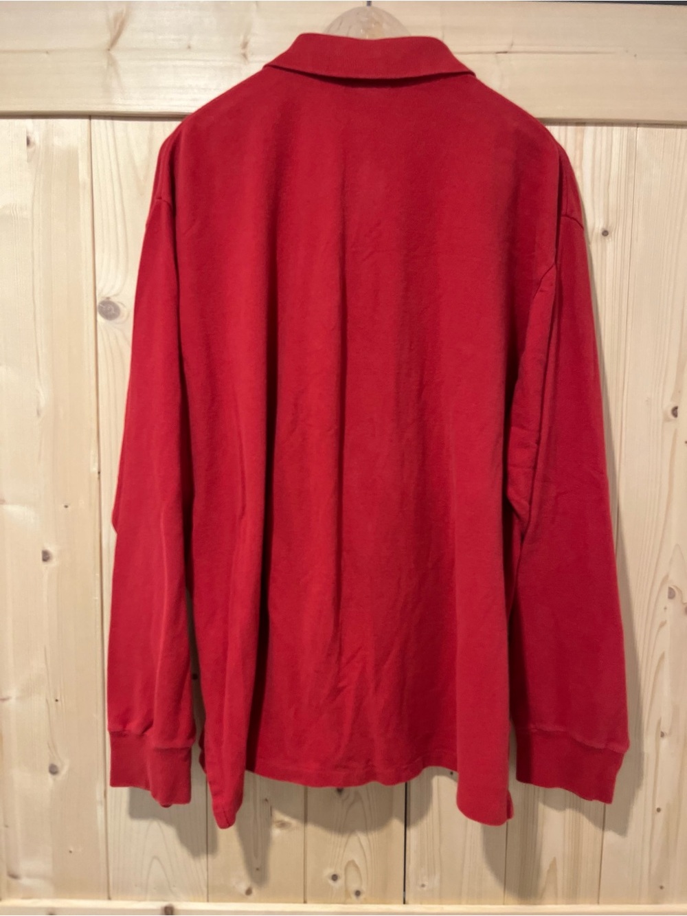 Vintage Polo Ralph Lauren Long Sleeve Polo Shirt – Red – XL 🐎 - Picture 7 of 9